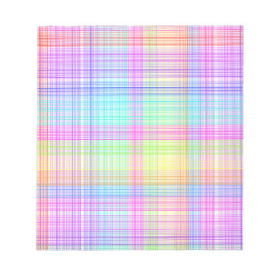 Bloc-note Motif Plaid coloré