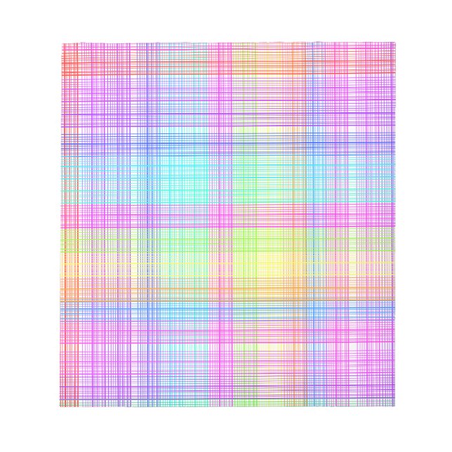 Bloc-note Motif Plaid coloré (Devant)