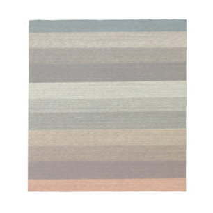 Bloc-note Motif rayé automnal chaud vintage, tons terreux