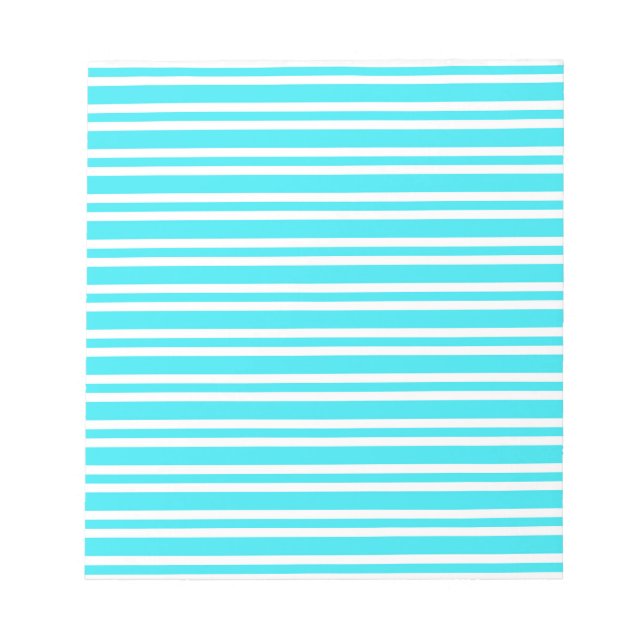 Bloc-note Motif Rayures Bleu Blanc (Devant)