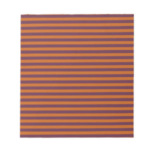 Bloc-note Motif Rayures Orange Violet