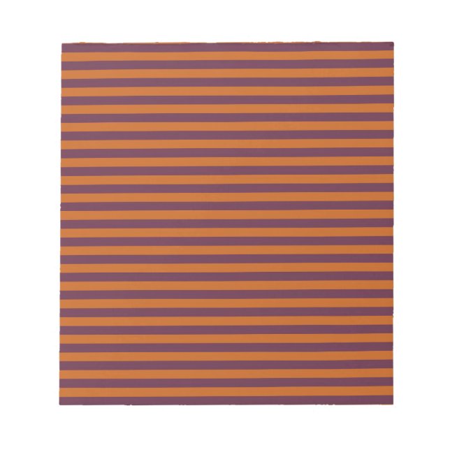 Bloc-note Motif Rayures Orange Violet (Devant)