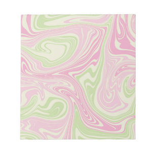 Bloc-note Motif rose vert à bille liquide