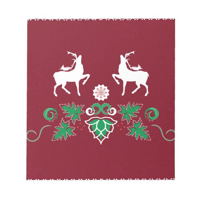 Bloc-note Motif sans couture de Noël (Devant)