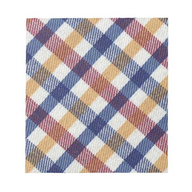 Bloc-note Motif Tartan multicolore (Devant)