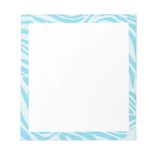 Bloc-note Motif Zèbre Bleu