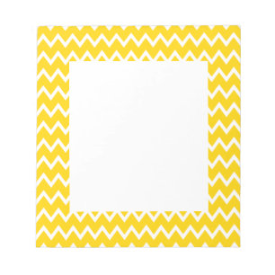 Bloc-note Motif Zigzag jaune et blanc
