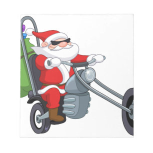 Bloc-note motocycliste santa claus