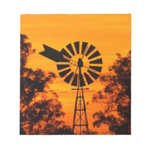 Bloc-note Moulin à vent au coucher du soleil, Australie