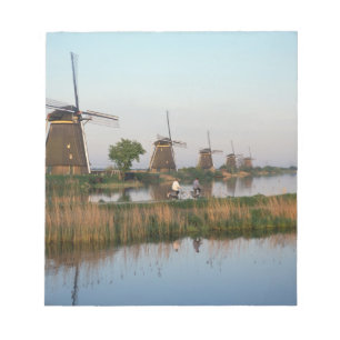Bloc-note Moulins à vent, Kinderdijk, Pays-Bas