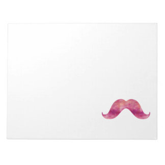 Bloc-note Moustache rose Tie Dye Aquarelle Moustaches Design