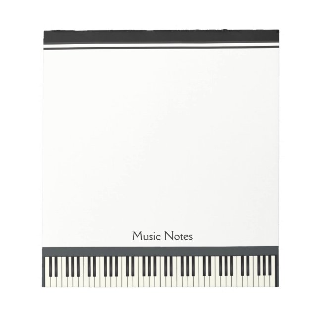 Bloc-note Musique Enseignant Piano Clavier Musicien Pianiste (Devant)