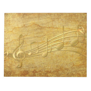 Bloc-note Musique Notes Papier Vintage