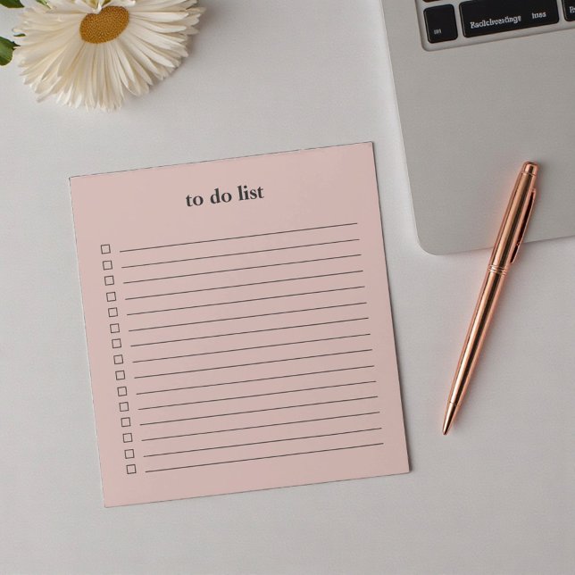 Bloc-note Muted Rose To Do List Minimalist Teacher Simple (Muted Rose To Do List Minimalist Teacher Simple Notepad)