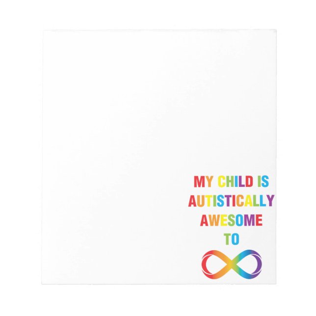 Bloc-note My Child Autistically (Devant)
