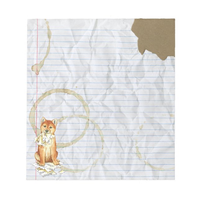 Bloc-note My Shiba Inu Ate Mon plan de leçon (Devant)