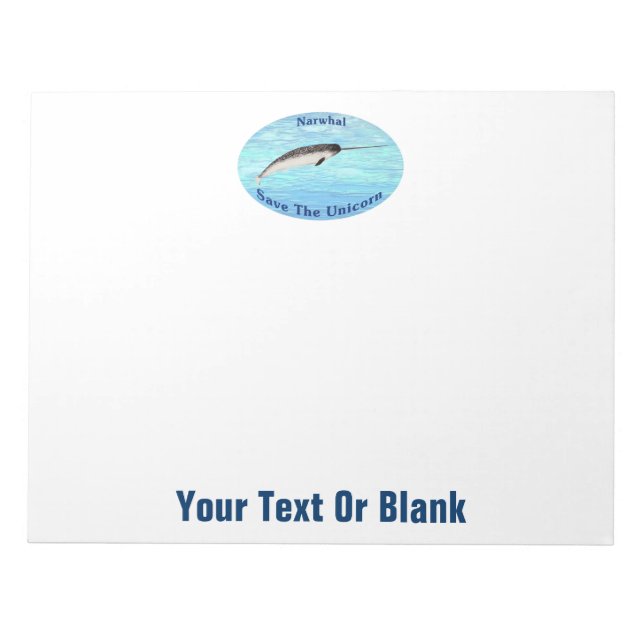 Bloc-note Narwhal - Sauvez La Licorne (Devant)