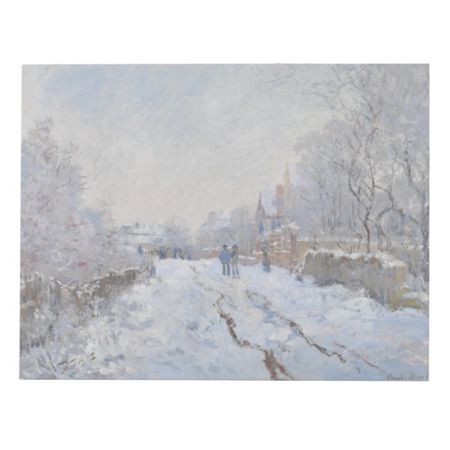 Bloc-note Neige à Argenteuil (par Claude Monet) (Devant)