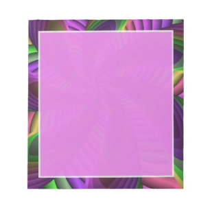 Bloc-note Neon Colors Flash Crazy Colorful Fractal Pattern