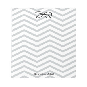 Bloc-note Nerdy Eyeglass Lecture Chevron Masculine