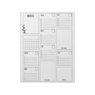 Bloc-note Nettoyer et minimiser chaque jour pour faire un pl