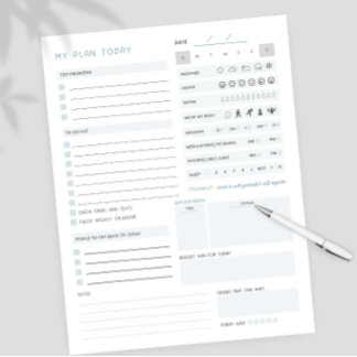 Bloc-note Neurodivergent DHD du planificateur quotidien