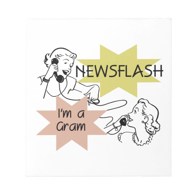 Bloc-note Newsflash Je suis un cadeau Gram (Devant)
