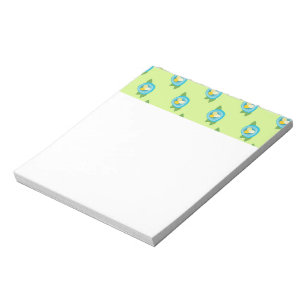 Bloc-note Nids d'Oiseau Bleu Couleur Œufs Feuilles Vertes Na