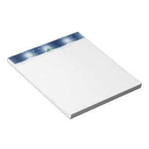 Bloc-note Noël bonhomme de neige SlipperyJoe foulard vert m