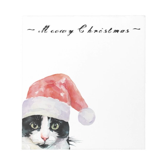 Bloc-note Noël Chat voeux Meowy Noël (Devant)