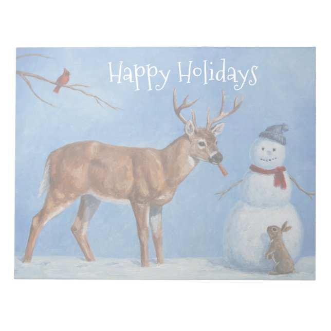 Bloc-note Noël des Deers et des Snowman (Devant)
