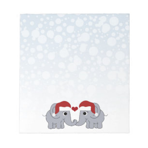 Bloc-note Noël des éléphants