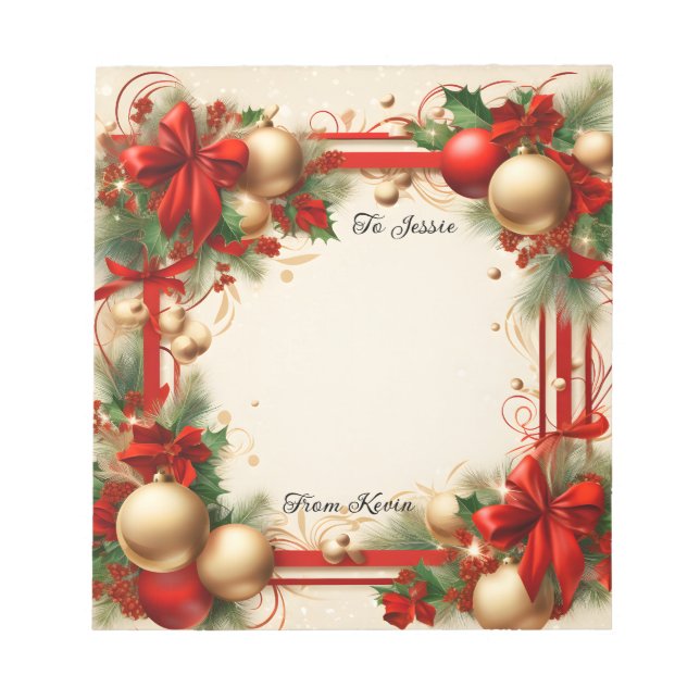 Bloc-note Noël et jours fériés (Devant)