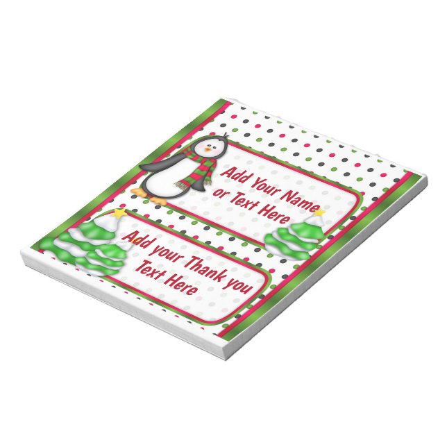 Bloc-note Noël Fêtes Barre de bonbons Fête Faveurs (Tourné)