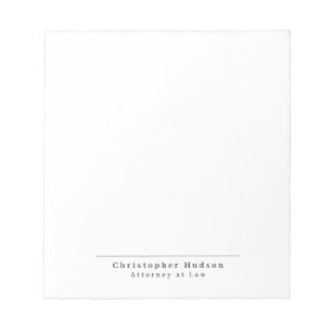 Bloc-note Noir Blanc Simple Uni Minimaliste