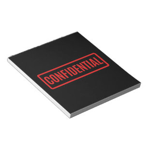 Bloc-note Noir confidentiel