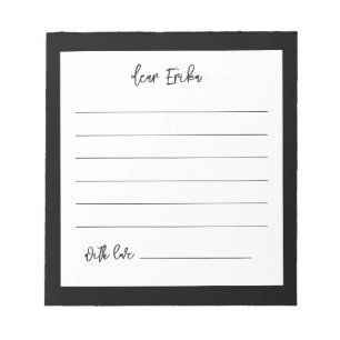 Bloc-note Noir contemporain Capsule de temps 1er anniversair