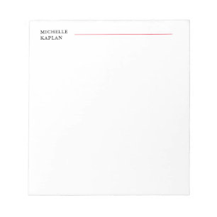 Bloc-note Noir et blanc Moderne Professionnel Exclusif