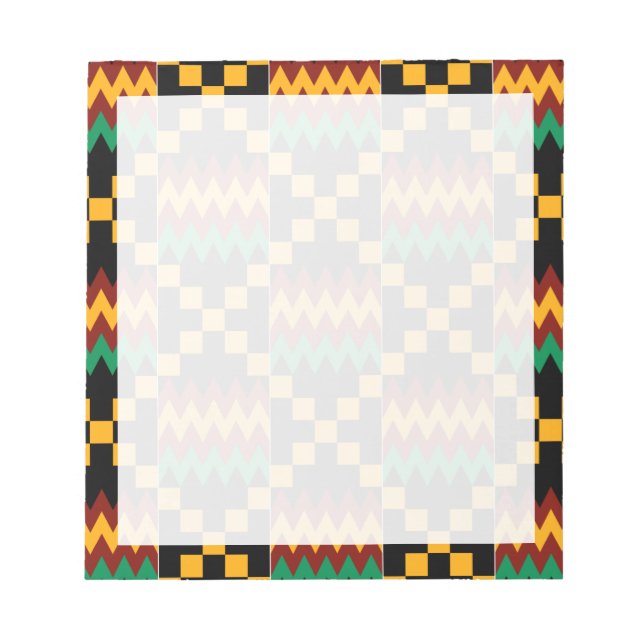 Bloc-note Noir Rouge Jaune Vert Kwanzaa Kente Cloche (Devant)