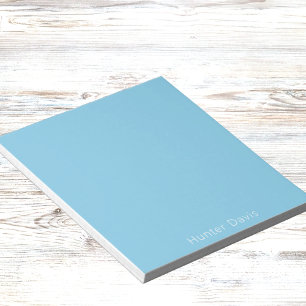Bloc-note Nom blanc bleu ciel