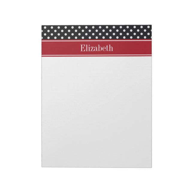 Bloc-note Nom de la canneberge Pois noire et blanche Monogra (Tourné)