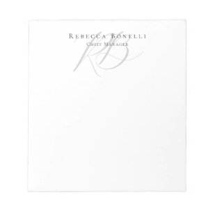 Bloc-note Nom de profil exclusif et unique avec monogramme
