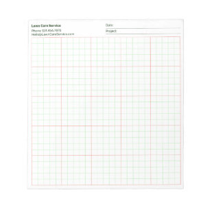 Bloc-note Nom de projet d'entreprise simple Grille quadrillé