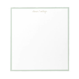Bloc-note Nom de script personnalisé bordure minimaliste men