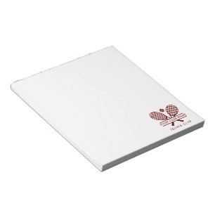 Bloc-note Nom du club de loisirs Tennis Team Custom
