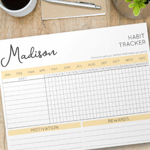 Bloc-note Nom du script de motivation quotidien Good Habit T