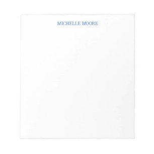 Bloc-note Nom minimaliste moderne clair