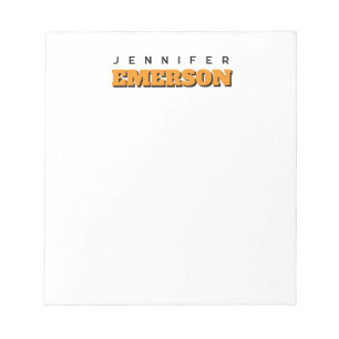 Bloc-note Nom moderne minimaliste professionnel simple