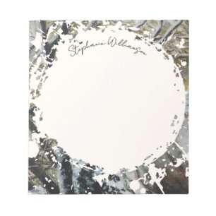 Bloc-note Nom personnalisé Aquarelle Hiver Éclaboussure Mode