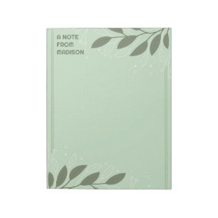 Bloc-note Nom personnalisé Cadre feuilleté